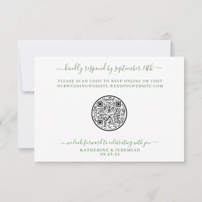 QR-Code Tropische Ananas-Hochzeit RSVP (Rückseite)