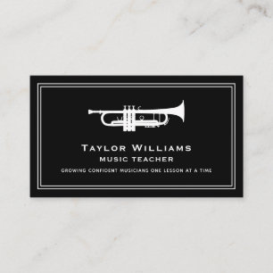 QR Code Trumpeter Trumpet Musiklehrer Musiker Visitenkarte