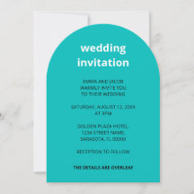 QR Code Türkis in einer Hochzeitseinladung