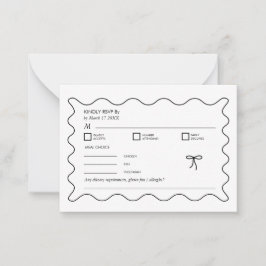 QR-Code-UAWG für die schwarz-weiß-einfarbige Wavy  Mitteilungskarte