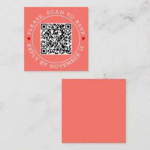 QR-Code UAWG Grenze und Herz Korallenhochzeit Begleitkarte