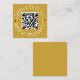 QR-Code UAWG grenzt an moderne Goldhochzeit Begleitkarte