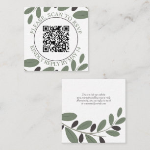 QR-Code UAWG, Olivenzweig Mittelmeerhochzeit Begleitkarte