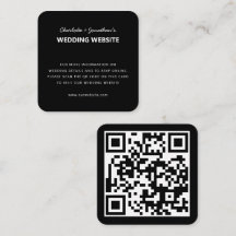 QR Code UAWG Online Wedding Website Simple Black