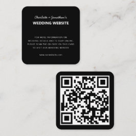 QR Code UAWG Online Wedding Website Simple Black Begleitkarte