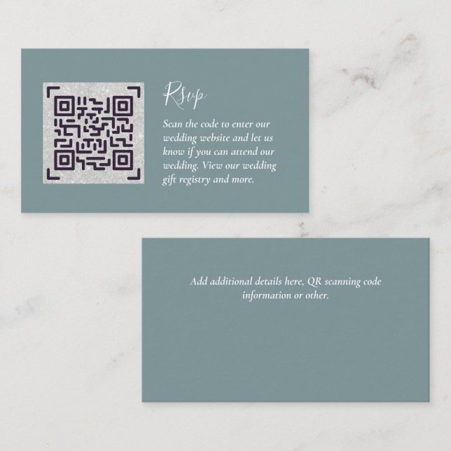 QR CODE UAWG Wedding Details Unterkunft Geschenke Begleitkarte (Vorne/Hinten)