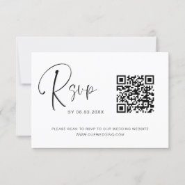 QR Code UAWG Wedding Website Elegant RSVP Karte