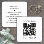 QR Code UAWG Wedding Website Square Enclosure Card Quadratische Visitenkarte<br><div class="desc">Vereinfachen Sie die UAWG-Antworten und liefern Sie wichtige Details mit schicken, modernen QR Code Quadrat Gehäuse Karten. Sämtliche Formulierungen sind einfach anzupassen. Die Kartenrückseite enthält alle weiteren Details Ihrer Wahl, wie z.B. Website, spezielle Wünsche, Antwort nach Datum, etc. Wenn Gäste den QR-Code mit ihrem Telefon abrufen, werden sie direkt auf...</div>