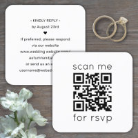QR Code UAWG Wedding Website Square Enclosure Card