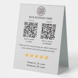 QR-Code Überprüfung für kleine Unternehmen GOOGLE  Tischaufsteller