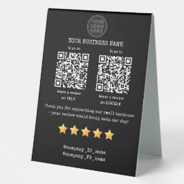 QR-Code Überprüfung für kleine Unternehmen GOOGLE  Tischaufsteller