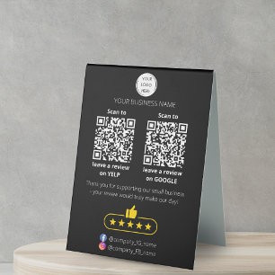 QR-Code Überprüfung für kleine Unternehmen GOOGLE Tischaufsteller