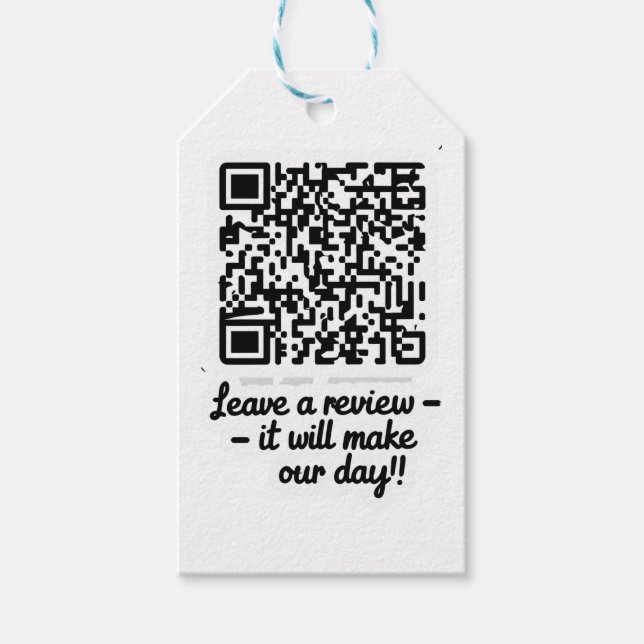 QR-Code-Überprüfungsgeschenk-Anhänger Geschenkanhänger (Vorderseite)