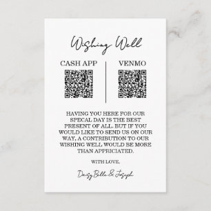 QR-Code-Umschließungskarte für Hochzeiten Begleitkarte