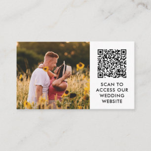 QR-Code und Angaben zur Hochzeitsseite für kundens Begleitkarte