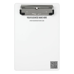 QR-Code und Beispiel für eine benutzerdefinierte T Mini Klemmbrett
