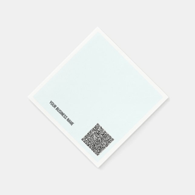QR-Code und benutzerdefinierte Text-Napkins - Farb Serviette (Ecke)
