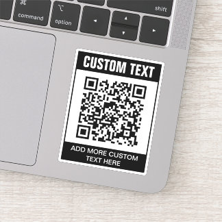 QR-Code und benutzerdefinierte Textaufkleber Aufkleber