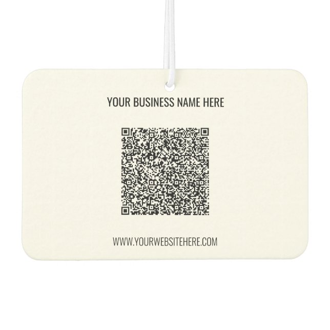 QR-Code und benutzerdefinierter Business-Air-Fresh Autolufterfrischer (Vorderseite)