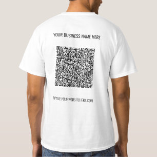 QR-Code und benutzerdefinierter Text Business-Werb T-Shirt