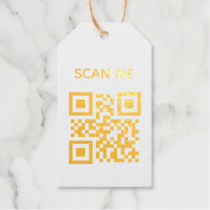 QR-Code und benutzerdefinierter Text Geschenkanhänger