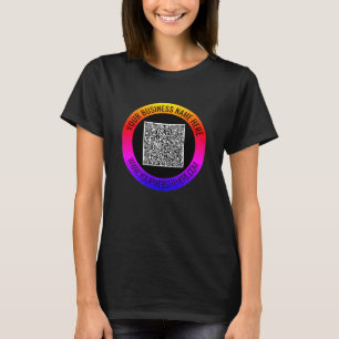 QR-Code und benutzerdefinierter Text Ihr Business- T-Shirt