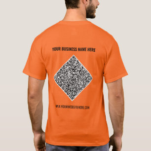 QR-Code und benutzerdefinierter Text Ihr Business- T-Shirt