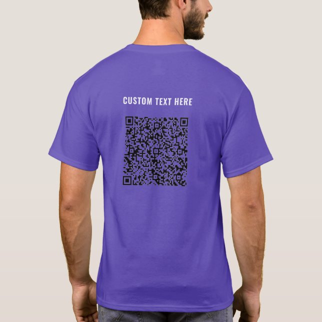 QR-Code und benutzerdefinierter Text Ihr eigener T T-Shirt (Rückseite)