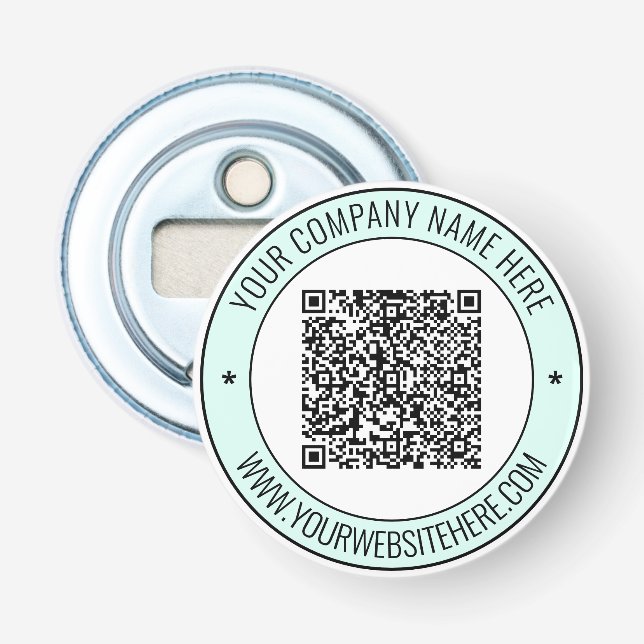 QR-Code und benutzerdefinierter Text Magnetic Bott Flaschenöffner (Vorderseite)