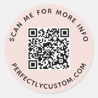 QR-Code und benutzerdefinierter Text rosa rot