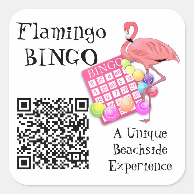 QR-Code und benutzerdefiniertes Logo Scannable Fla Quadratischer Aufkleber (Vorderseite)