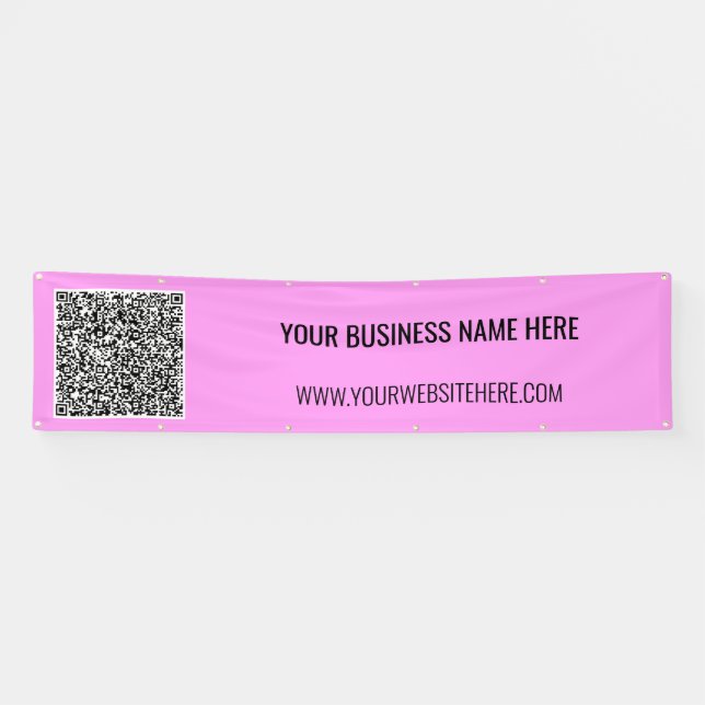 QR-Code und benutzerdefiniertes Textbanner - Ihre  Banner (Horizontal)