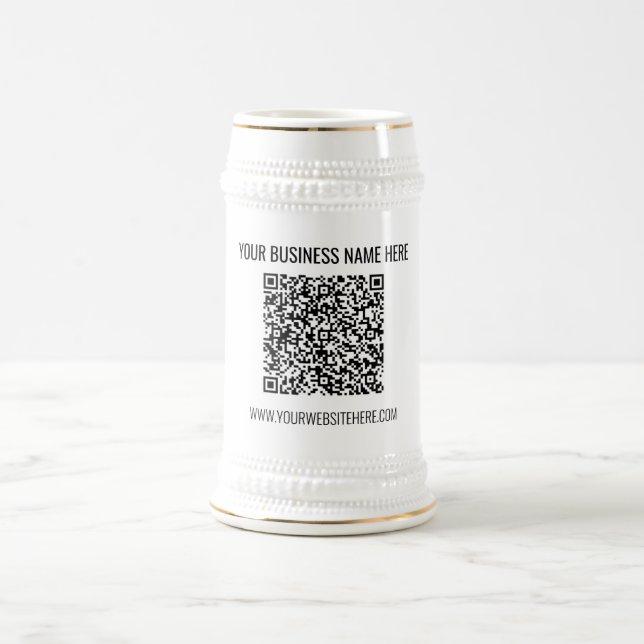 QR-Code und Beruflicher  Text Personalisiert  Bierglas (Mittel)
