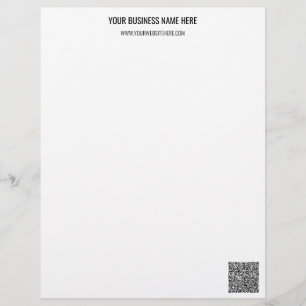 QR-Code und Beruflicher  Text Personalisiert  Briefbogen
