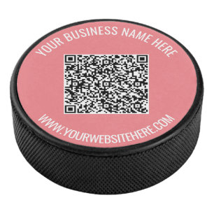 QR-Code und Beruflicher  Text Personalisiert Eishockey Puck