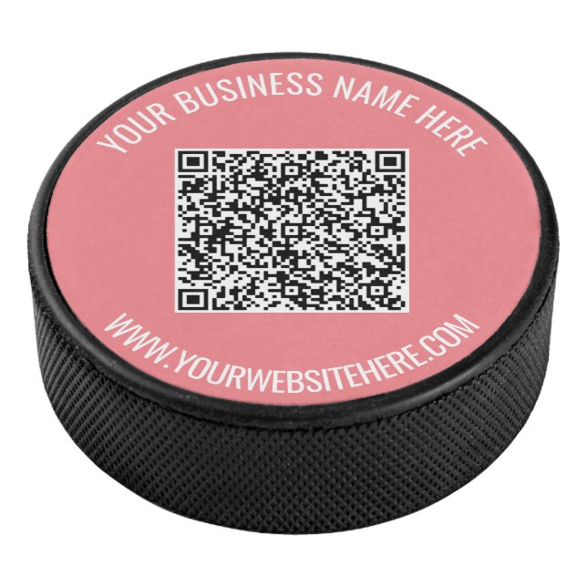 QR-Code und Beruflicher  Text Personalisiert Eishockey Puck (3/4)