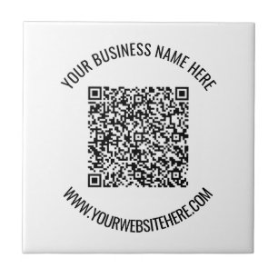 QR-Code und Beruflicher  Text Personalisiert  Fliese