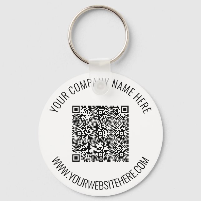 QR-Code und Beruflicher  Text Personalisiert Schlüsselanhänger (Vorderseite)