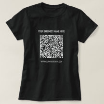 QR-Code und Business Info Beruflicher T - Shirt