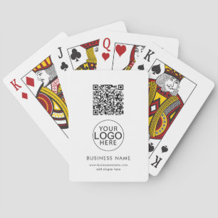 QR-Code und Firmenlogo Spielkarten