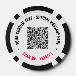 QR-Code und Personalisierte Poker-Chips für benutz Pokerchips