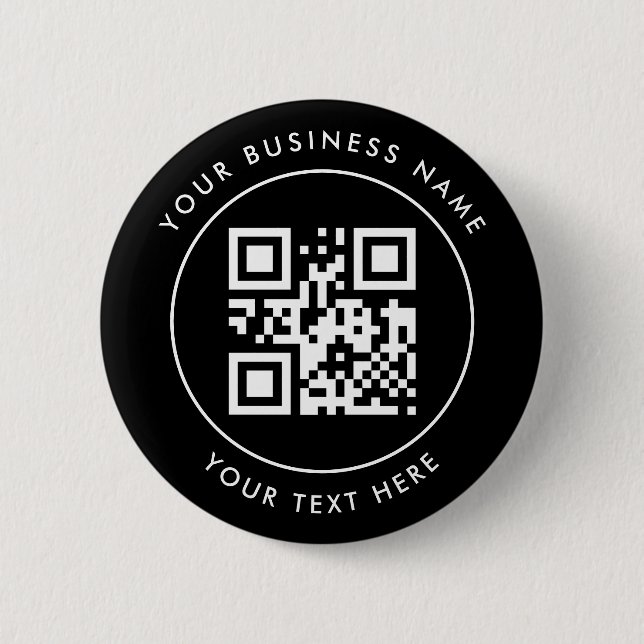 QR-Code und Personalisierter Text Button (Vorderseite)