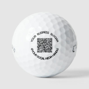 QR Code und Text Berufliche Briefmarke Golfbälle