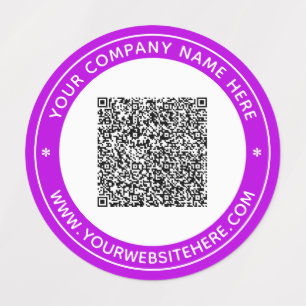 QR-Code und Text-Personalisierte Farbzeichen Etiketten