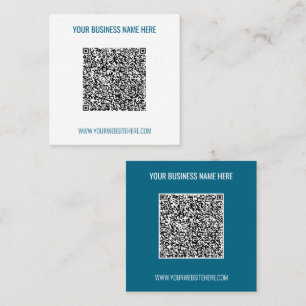 QR-Code und Text-Visitenkarte Wählen Sie Farben au Quadratische Visitenkarte