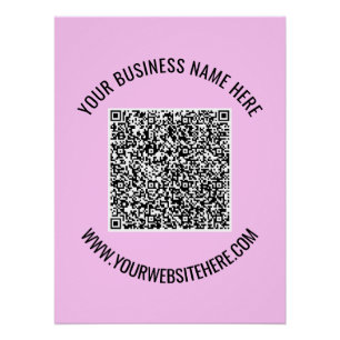 QR-Code und Vorlage für benutzerdefiniertes Textpo Poster