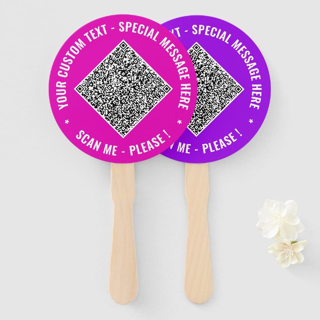 QR-Code und Vorlage für den Handschuh-Handschuh Fächer (Vorne und Hinten)