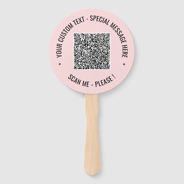 QR-Code und Vorlage für den Handschuh-Handschuh Fächer (Rückseite)