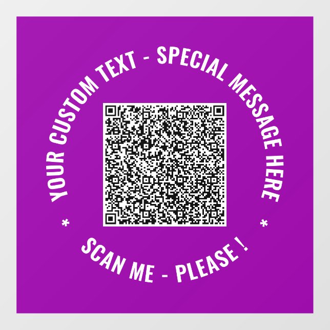 QR-Code und Vorlage für die benutzerdefinierte Tex Fensteraufkleber (Blatt)