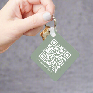 QR-Code und Werbeaktion von Geschäftslogos Schlüsselanhänger